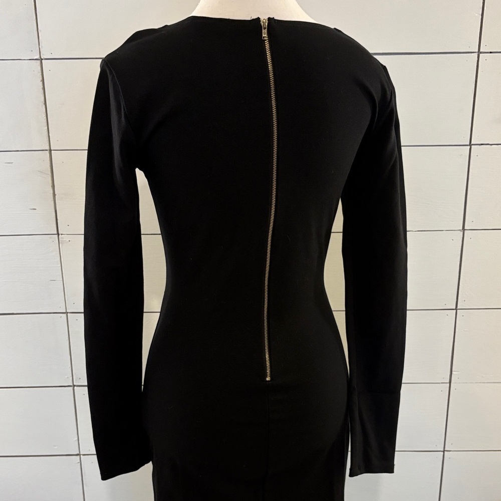 Elegant Black Long Sleeve Dress